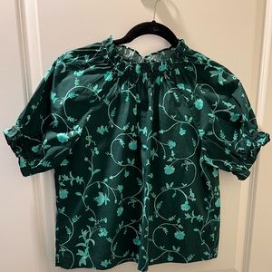 Hill House Home green blouse. Size small